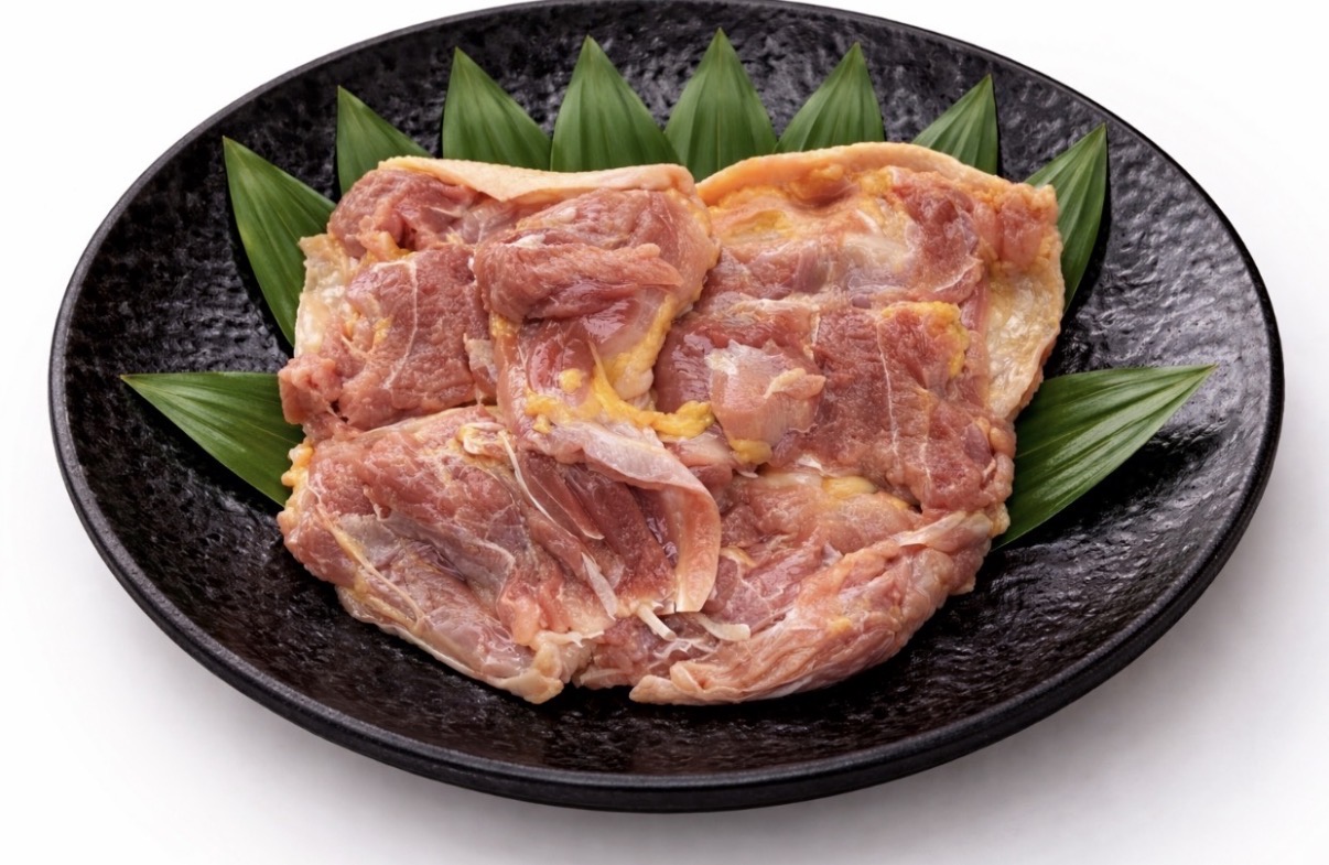 竹林鶏の新鮮な赤鶏もも肉